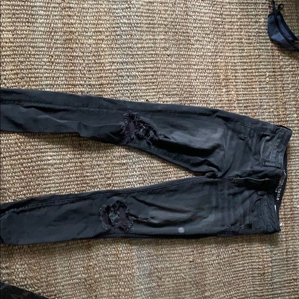 American eagle ripped black jeans